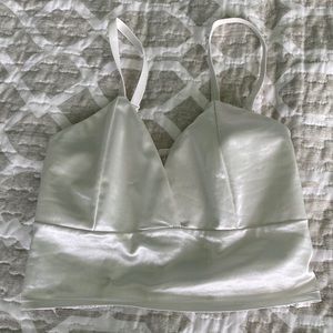 White satin top
